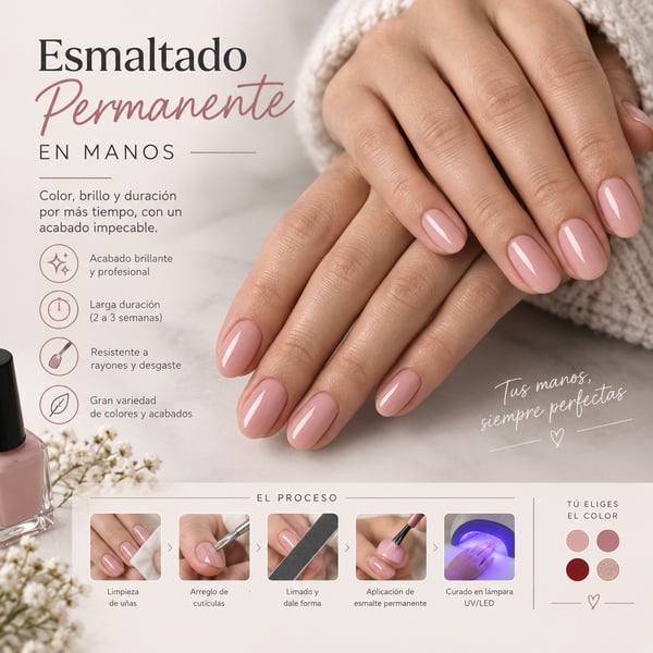 Esmaltado semipermanente manos
