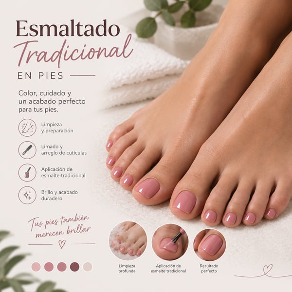 Esmaltado tradicional Pies
