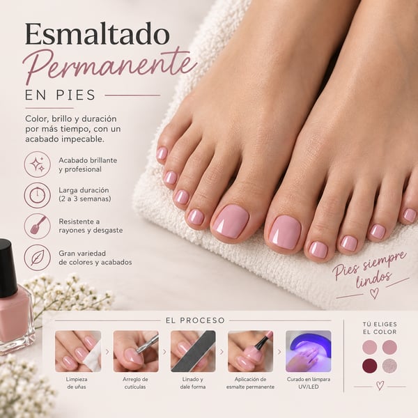 Esmaltado semipermanente pies