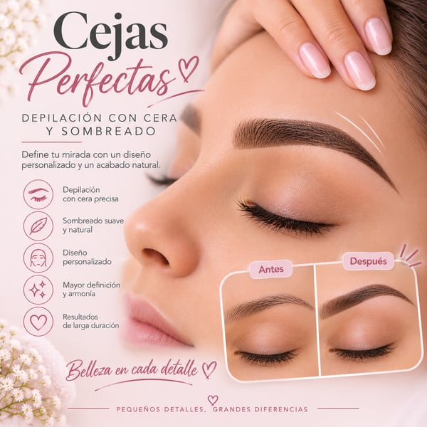 Depilación con cera y sombreado
